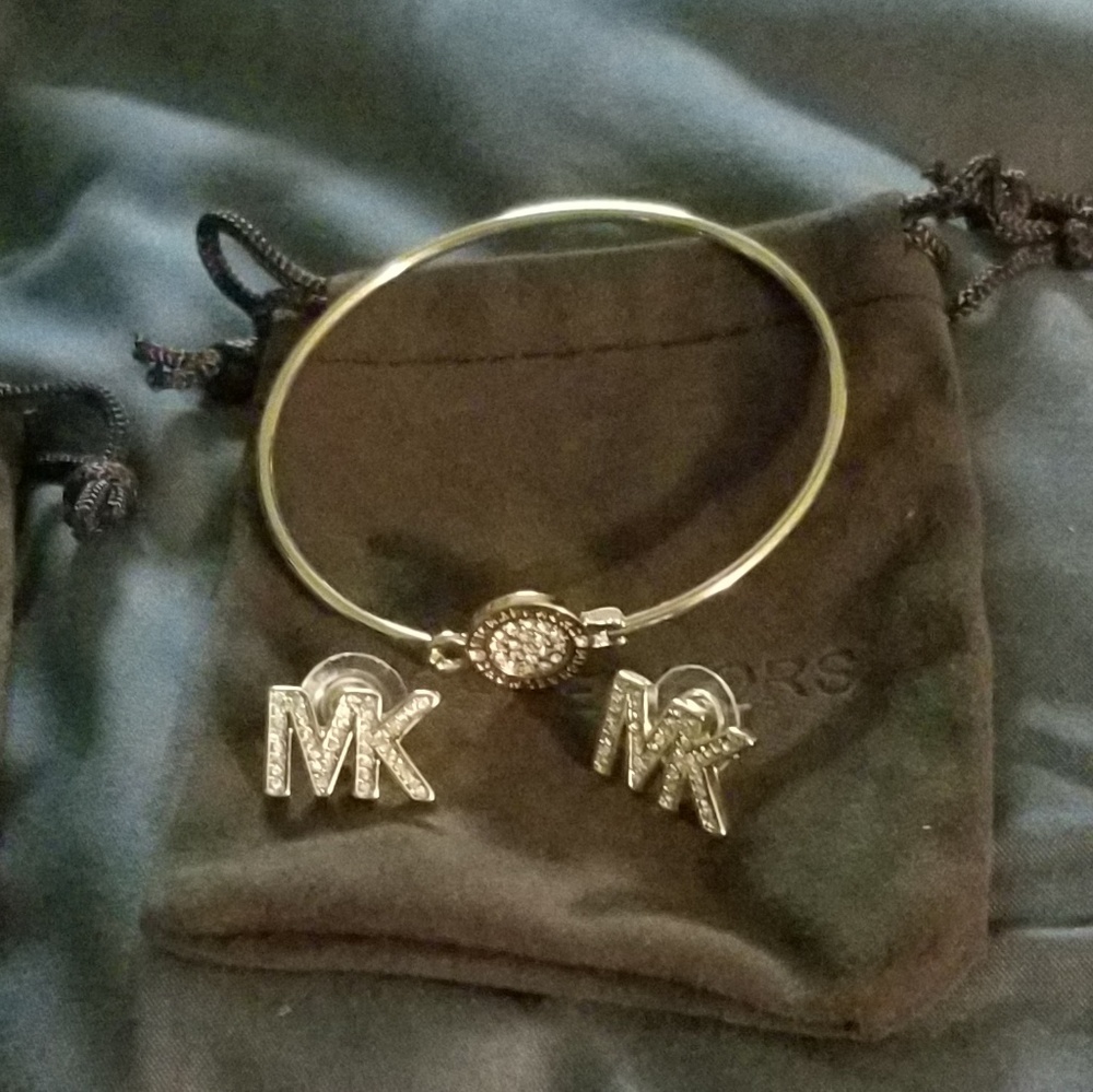 Authentic Michael kors bracelet and earrings set